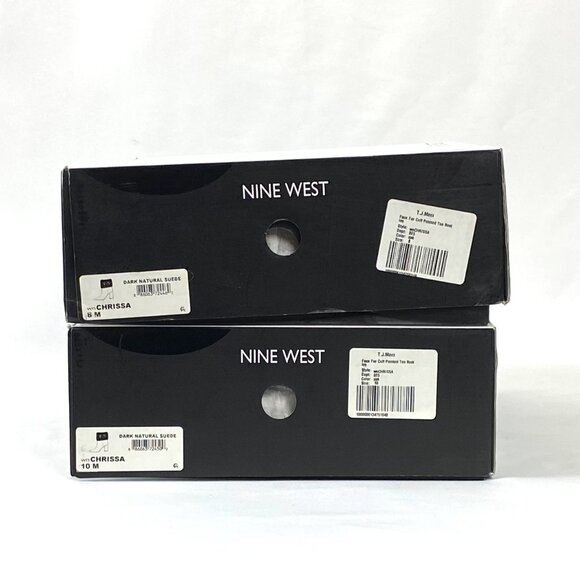 New Nine West Chrissa Dark Natural Suede Fur Cuffed Boot 8 & 10 - Picture 13 of 13